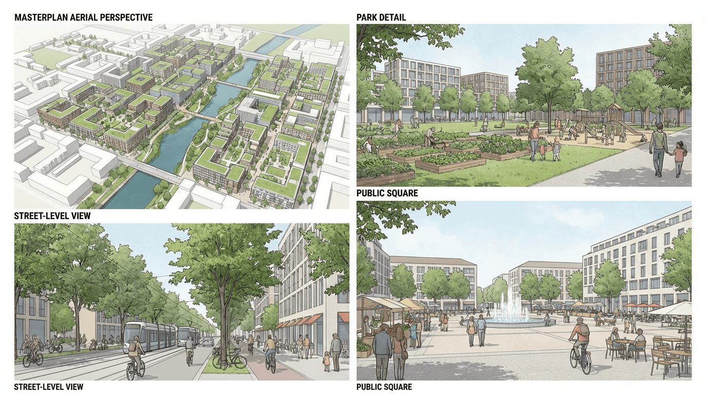 Ganar presentaciones ante jurados de concursos de urbanismo con IA